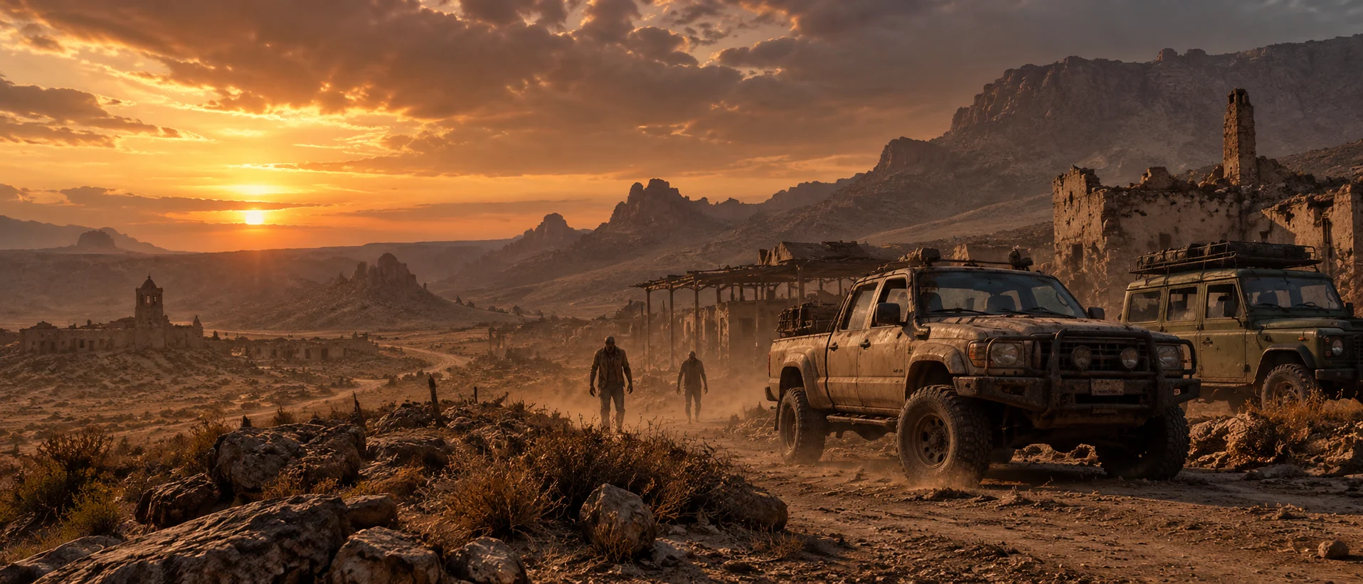 Badlands · AI-generated vehicles and infected artwork